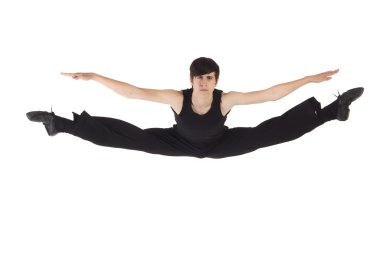 Genç Beyaz modern jazz dansçısı