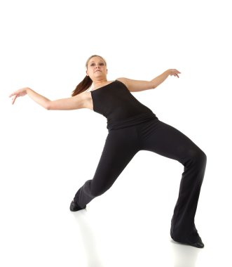 Genç Beyaz modern jazz dansçısı