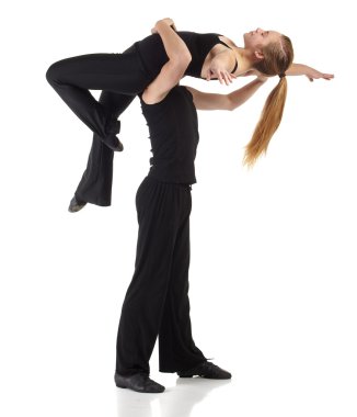 Genç Beyaz modern jazz dansçısı