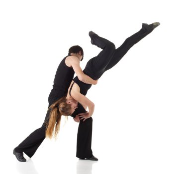 Genç Beyaz modern jazz dansçısı