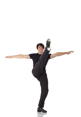 tek beyaz erkek Step dansçısı