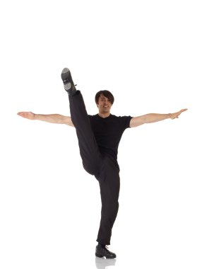 tek beyaz erkek Step dansçısı