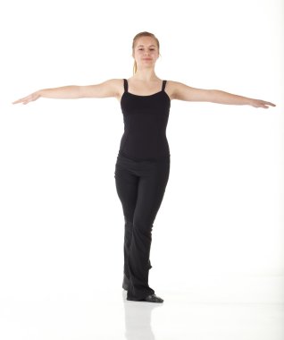 Genç Beyaz modern jazz dansçısı