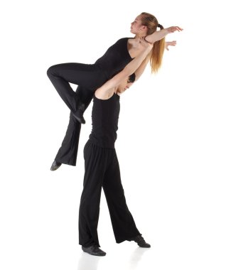 Genç Beyaz modern jazz dansçısı