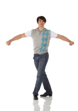 tek beyaz erkek Step dansçısı