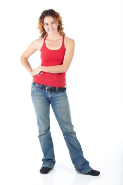 sevimli genç yetişkin beyaz kadın