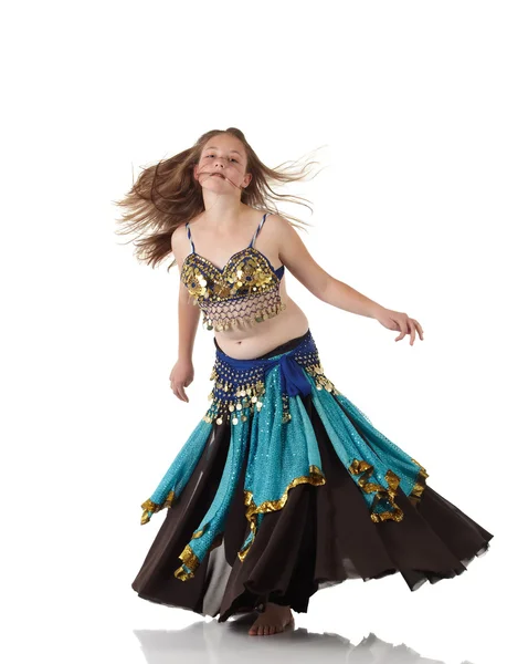 Young Caucasian belly dancing girl — Stock Photo, Image