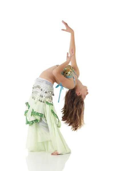 Jovem caucasiano barriga dança menina — Fotografia de Stock