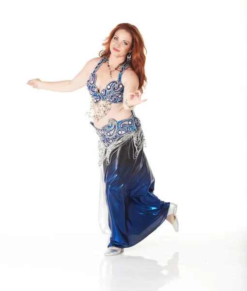 Adult caucasian belly dancer — Stock Photo, Image