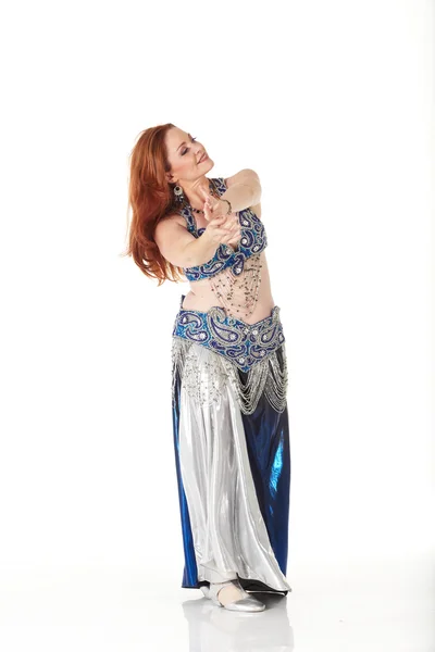 Adult caucasian belly dancer — Stock Photo, Image