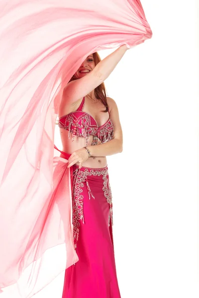 Lithe adult caucasian belly dancer — Stock Photo, Image