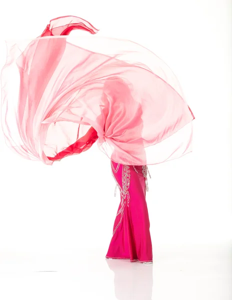 Lithe adulto caucasiano dançarina barriga — Fotografia de Stock