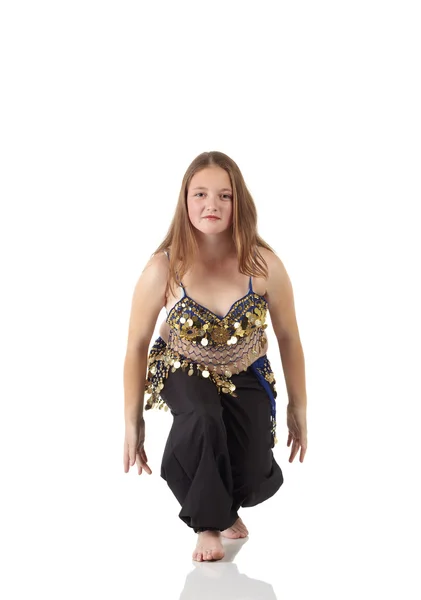 Young Caucasian belly dancing girl — Stock Photo, Image