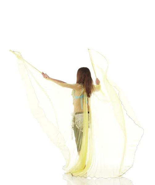 Young Caucasian belly dancing girl — Stock Photo, Image