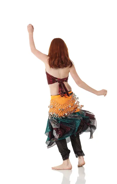 Young Caucasian belly dancing girl — Stock Photo, Image