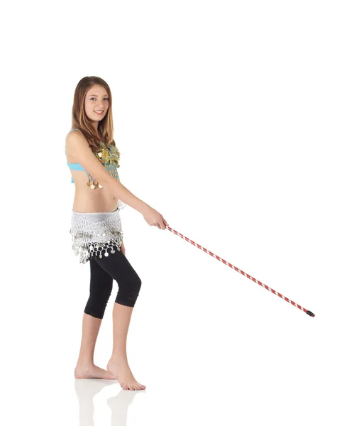 Young Caucasian belly dancing girl — Stock Photo, Image