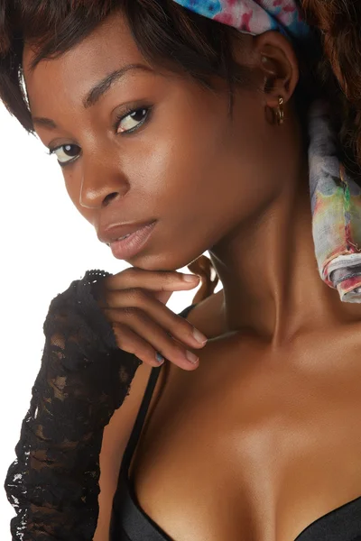 Чернокожая африканская женщина — стоковое фото