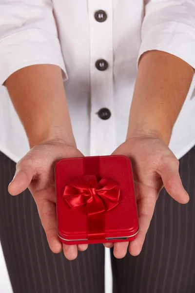 Red Gift Box — Stock Photo, Image