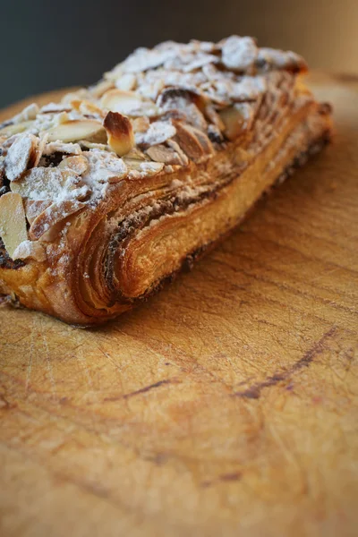 Almond chocolate croissant — Stock Photo, Image