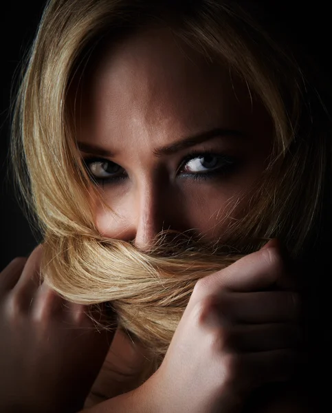 Blonde adult woman — Stock Photo, Image