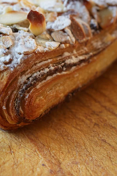 Almond chocolate croissant — Stock Photo, Image