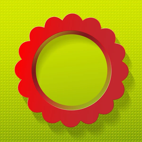 Rote Blume auf grünem Hintergrund — Stockvektor