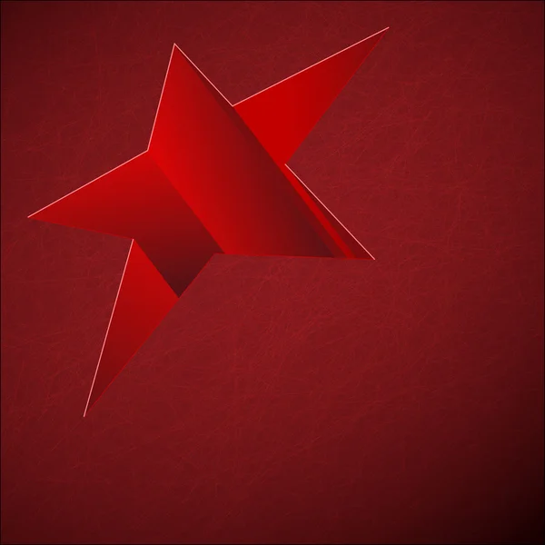 Fondo rojo con estrella roja — Vector de stock
