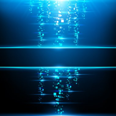 mavi renkli küpler, parçacıklar