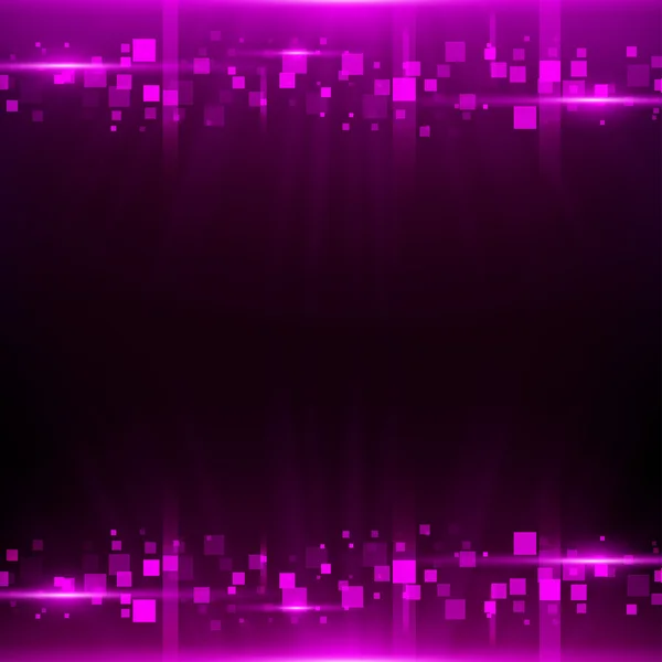 紫色背景与多维数据集，粒子 图库插图