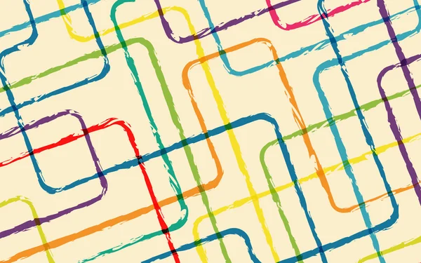 Traits de crayon courbes colorés — Image vectorielle
