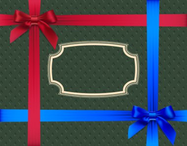 Başlık sayfası ile karanlık bir arka plan üzerinde kırmızı ve mavi yay