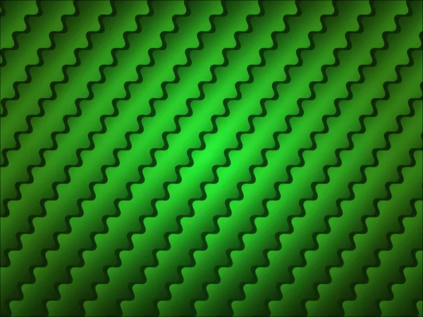 Zelenou vlnovkou pruhované pozadí abstraktní — Stockový vektor
