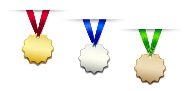 Set of medals — Stock Vector