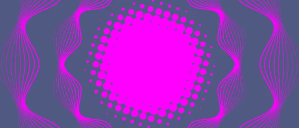 Fond abstrait avec cercles et vagues — Image vectorielle