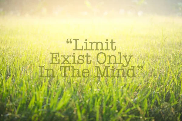 Inspirational Motivating Quote Nature Background Limit Exist Only Mind Obrazy Stockowe bez tantiem