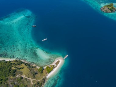 Gili Laba Adası, Flores, Endonezya 'nın güzel hava manzarası