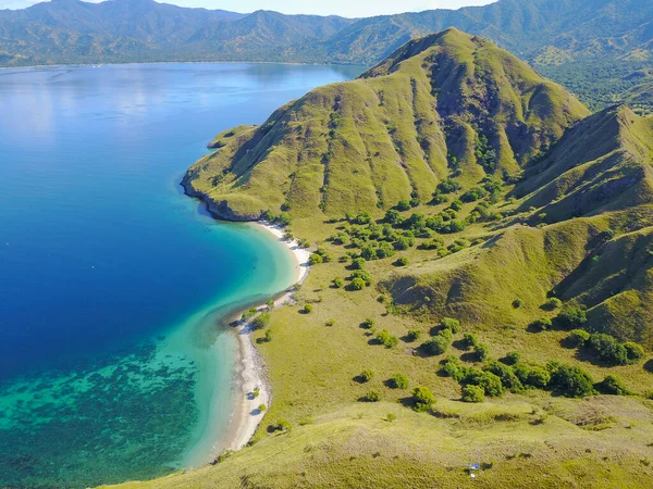 Piękny Widok Lotu Ptaka Wyspę Gili Laba Flores Indonezja Obrazy Stockowe bez tantiem