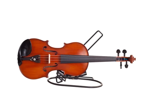 Violino e un violino su sfondo bianco — Foto Stock