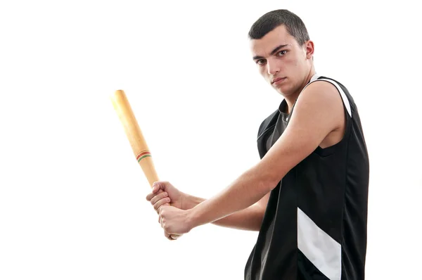 楽しみのための野球をしている若い男 — ストック写真