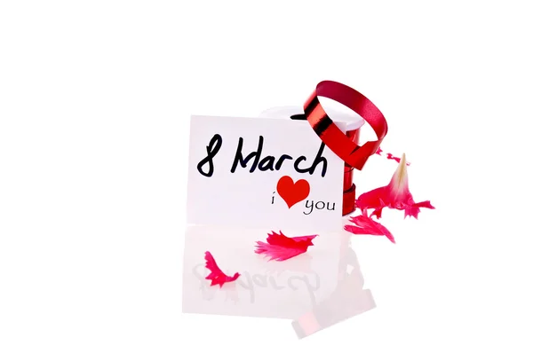 8 Mart kadınlar günü kartı — Stok fotoğraf