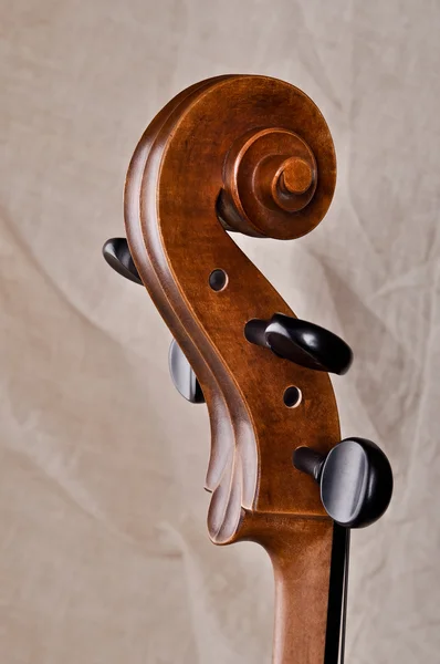 Close up van het hoofd van een cello — Stockfoto
