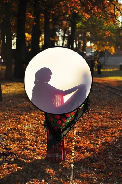 Retrato - sombra de una mujer gitana —  Fotos de Stock