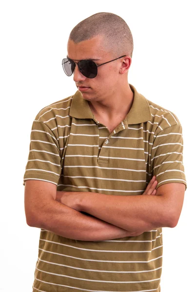 Portrait of a young casual man looking away from the camera — Stock Photo, Image