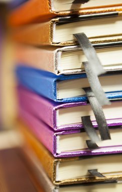 renkli Notebook yığını kapat