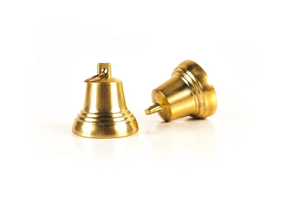 Två golden bell isolerad på vit bakgrund — Stockfoto