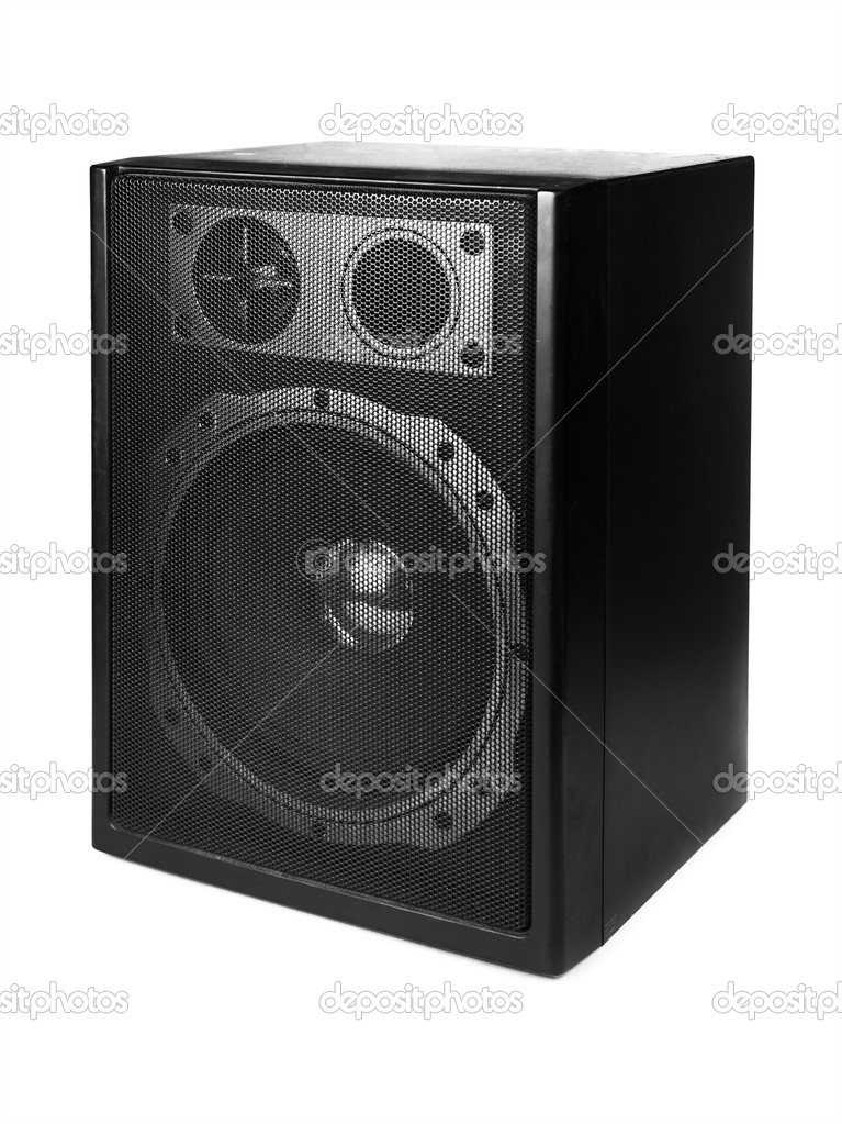 Music speaker isolated on white background