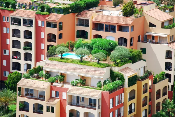 Apartments in the port of Monaco — Stock Photo, Image