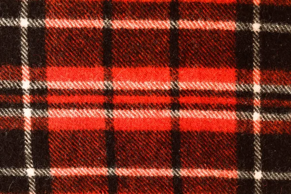붉은 물소와 검은 물소의 가시없는 무늬. 전형적 인 붉은 스코틀랜드인의 깅엄 패턴 텍스처. 벌목 업자의 배경. — 스톡 사진