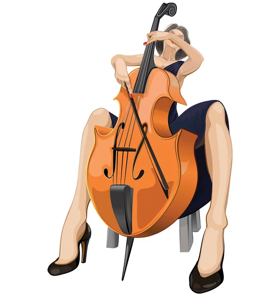 Violoncelliste — Image vectorielle