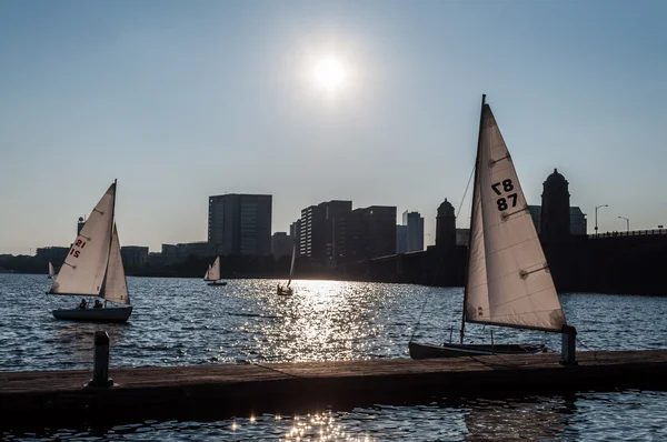 Jachten op de charles river, boston — Stockfoto